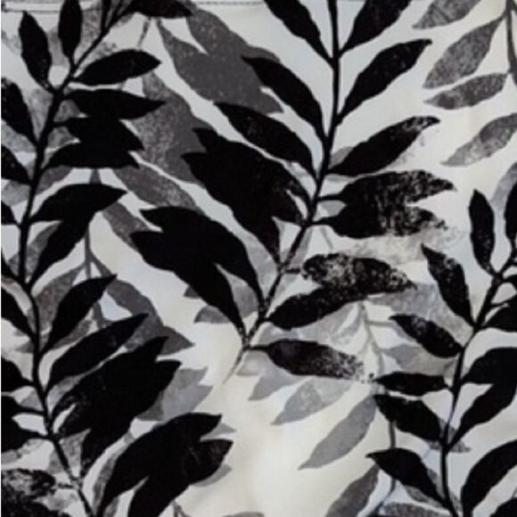 NWOT Splendid High Waist Swim Bikini Bottom XS Black White Leaf - Picture 11 of 12
